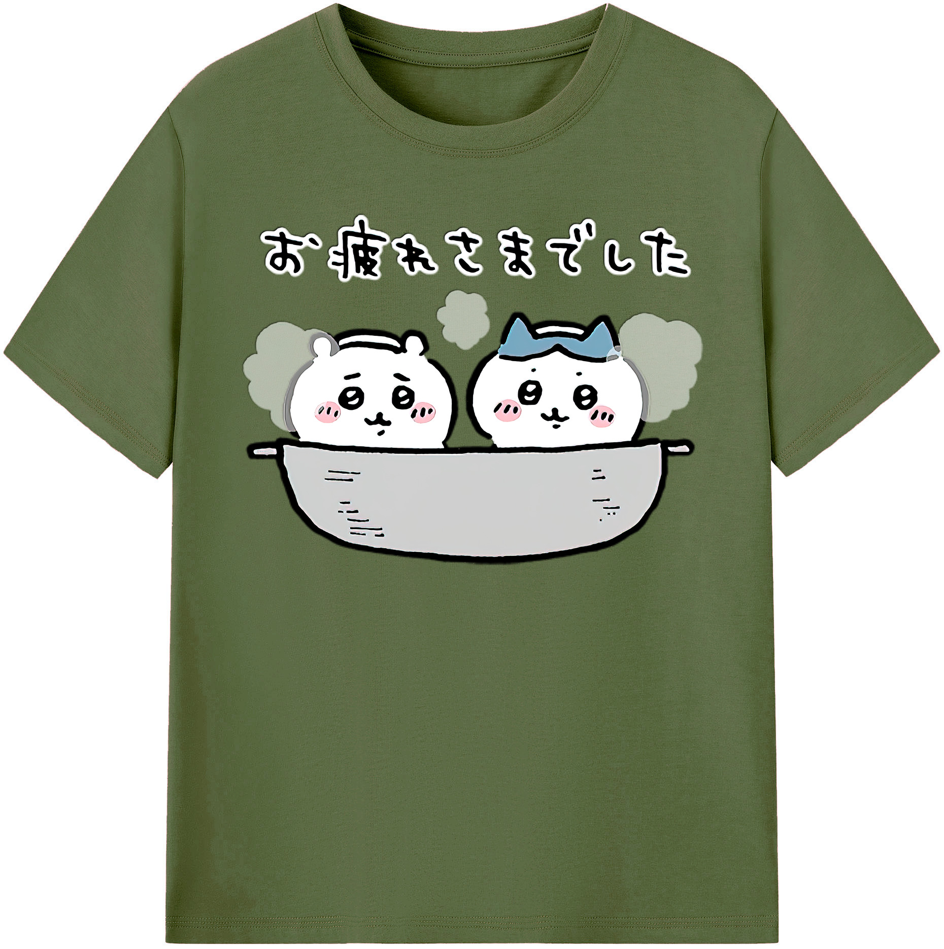 （画像用） ちいかわ ハチワレ Chii-kawa hachiware 綿100％半袖Tシャツ（フロントプリント）